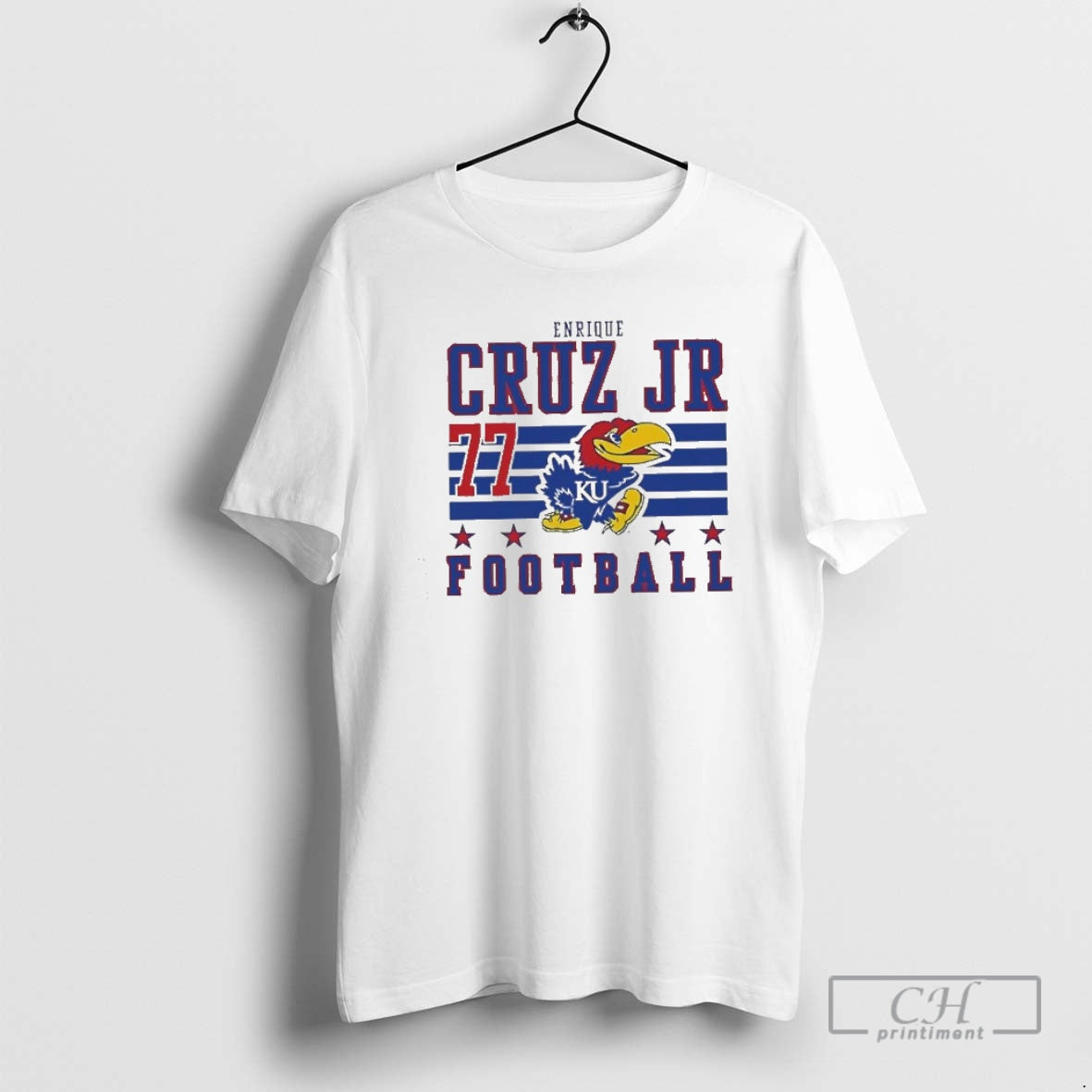 Premium Enrique Cruz Jr Kansas Jayhawks White Football Shirt Sweater