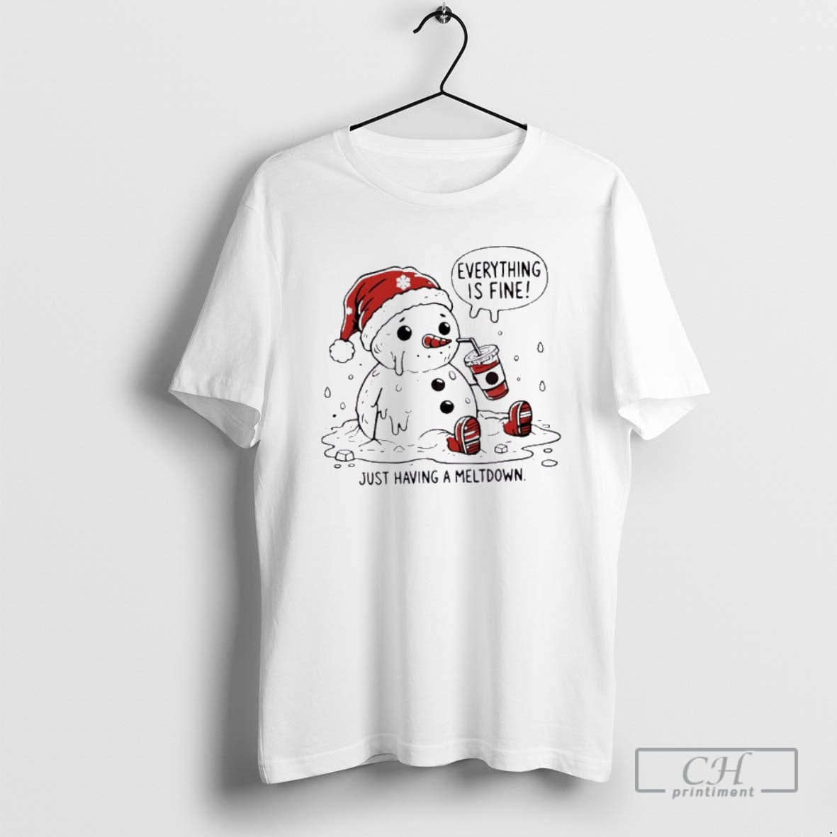 Premium Everything Is Fine Meltdown Christmas Shirt Sweater