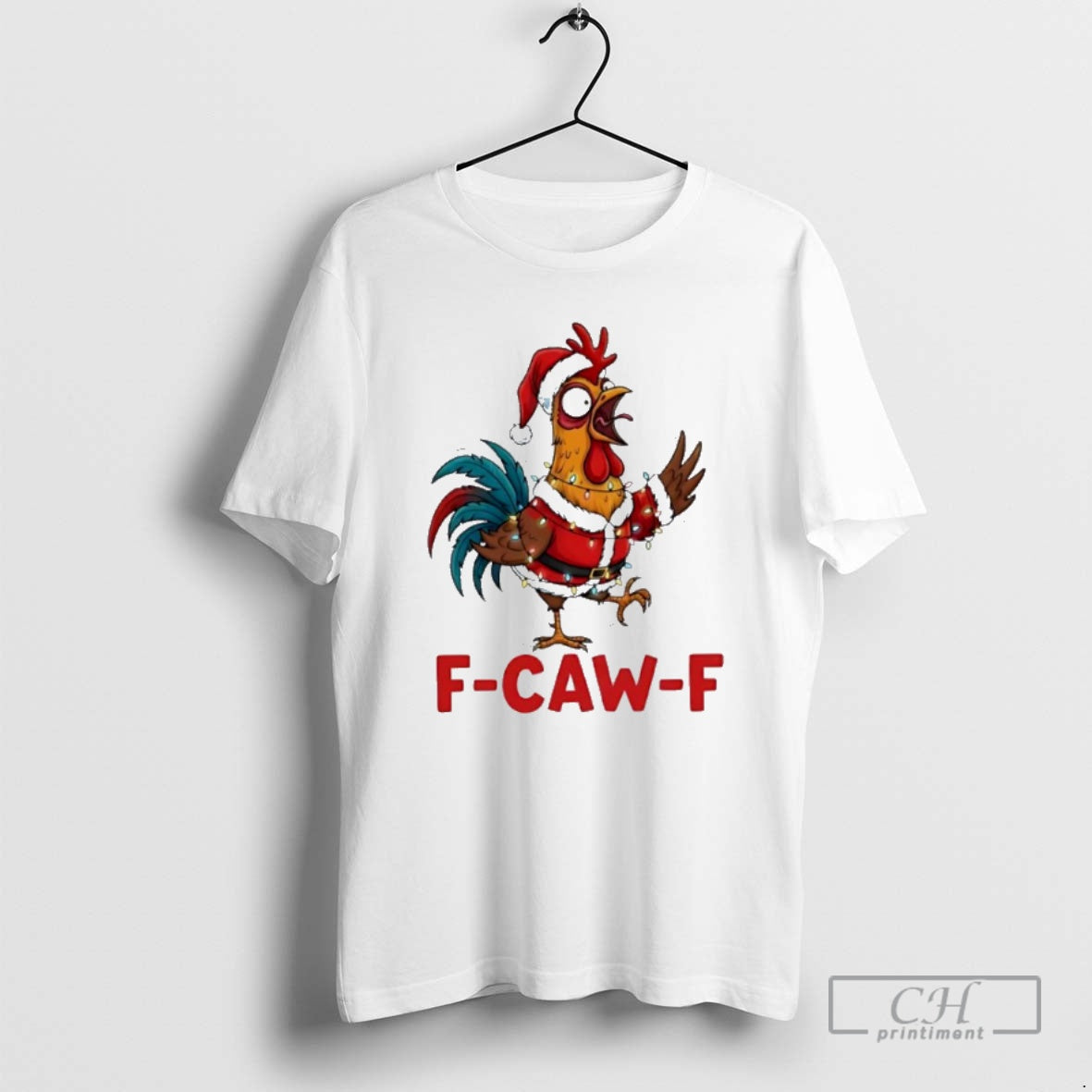 Premium F Caw F Chicken Funny Christmas Rooster Shirt Sweater