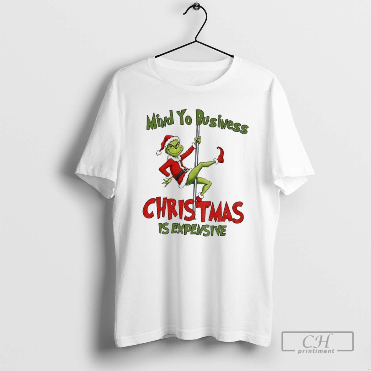 Premium Grinch Santa Claus Mind Your Business Christmas Is Expensive Merry Christmas Shirt Sweater