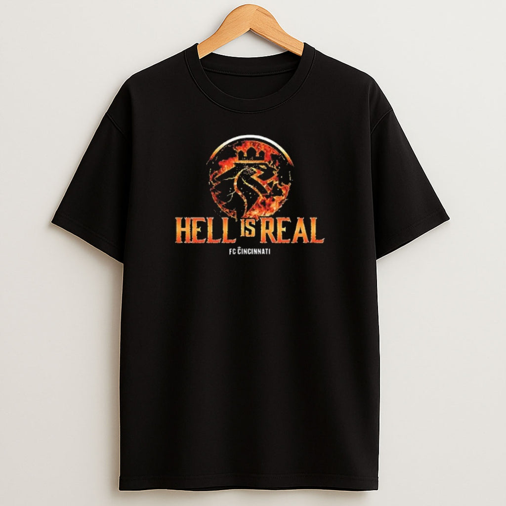 Premium Hell Is Real Kombat Orange Flame Fc Cincinnati Sweatshirt Tee