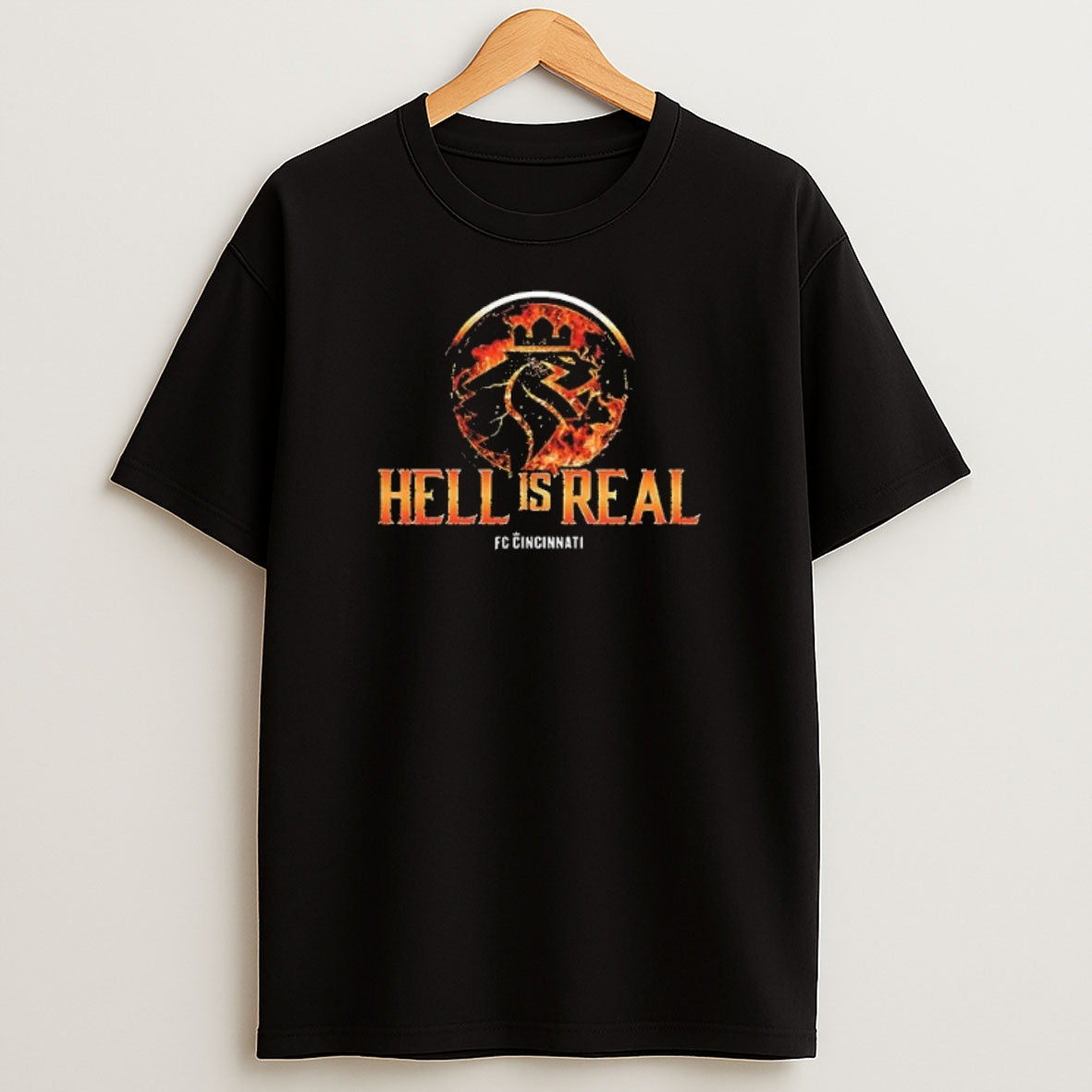 Premium Hell Is Real Kombat Orange Flame Fc Cincinnati Sweatshirt Tee