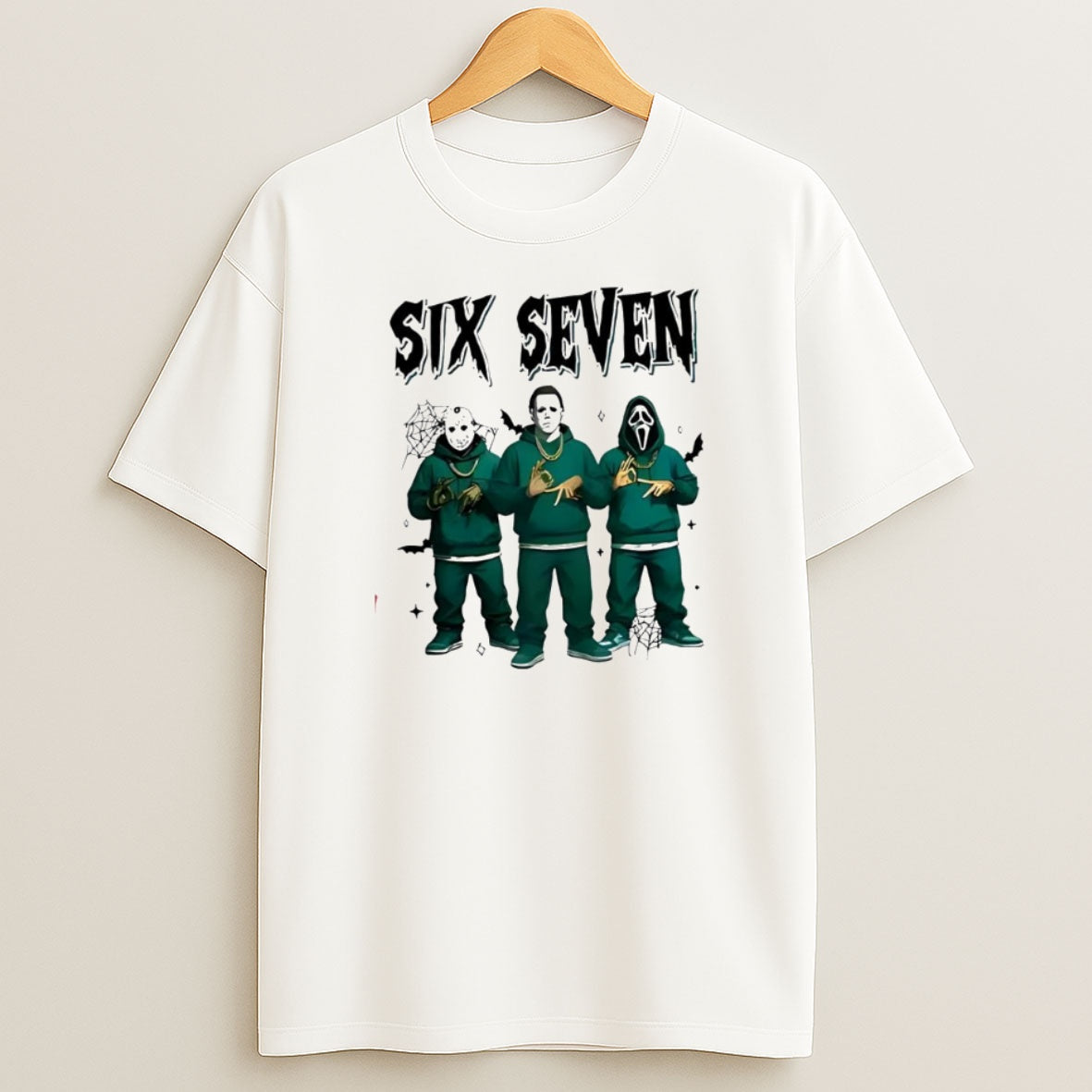 Premium Horror Characters Six Seven Halloween 2025 Sweatshirt Tee