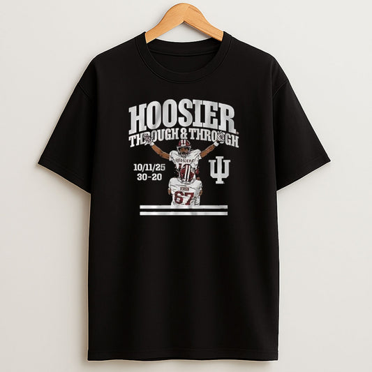 Premium Indiana Football Elijah Sarratt Hoosier Through And Through Sweatshirt Tee