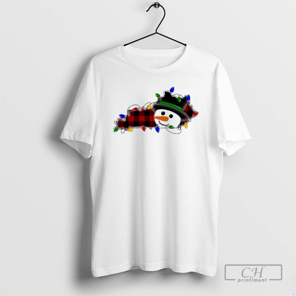Premium Kentucky Snowman And Lights Christmas Shirt Sweater