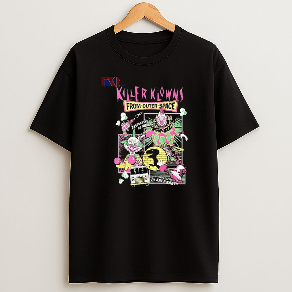Premium Killer Klowns Neon Comic Book Sweatshirt Tee