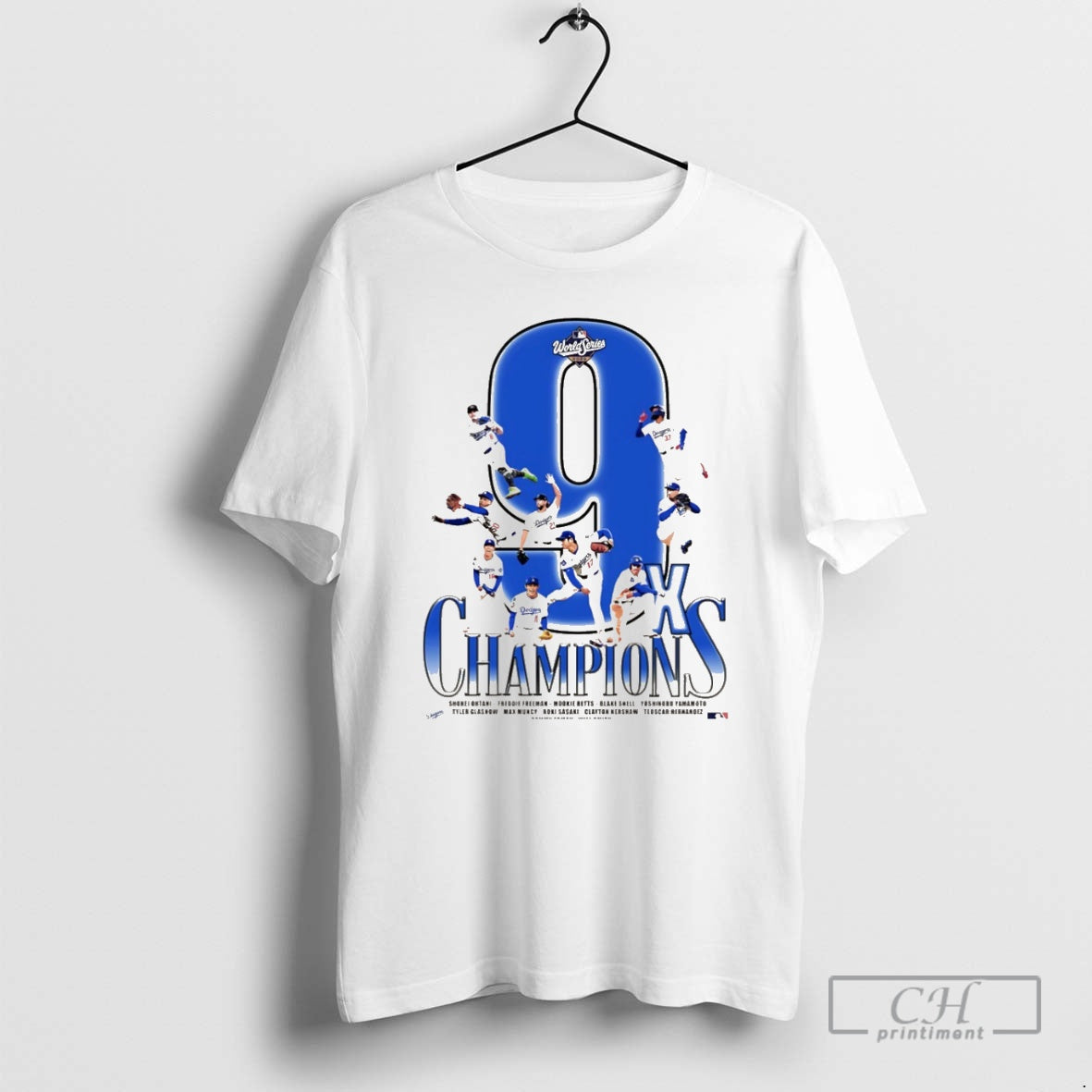 Premium La Dodgers 2025 World Series Champions 9x Time Player Name Christmas Shirt Sweater