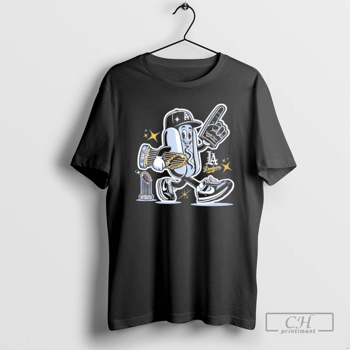 Premium La Dodgers World Series Champions Hot Dog Cartoon Mascot 2024 25 Shirt Sweater
