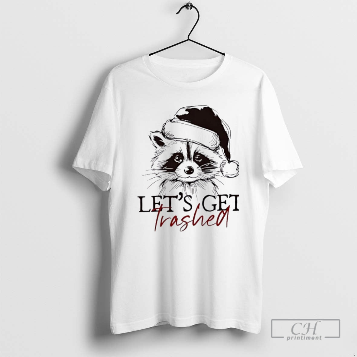 Premium Lets Get Trashed Funny Raccoon Christmas Shirt Sweater
