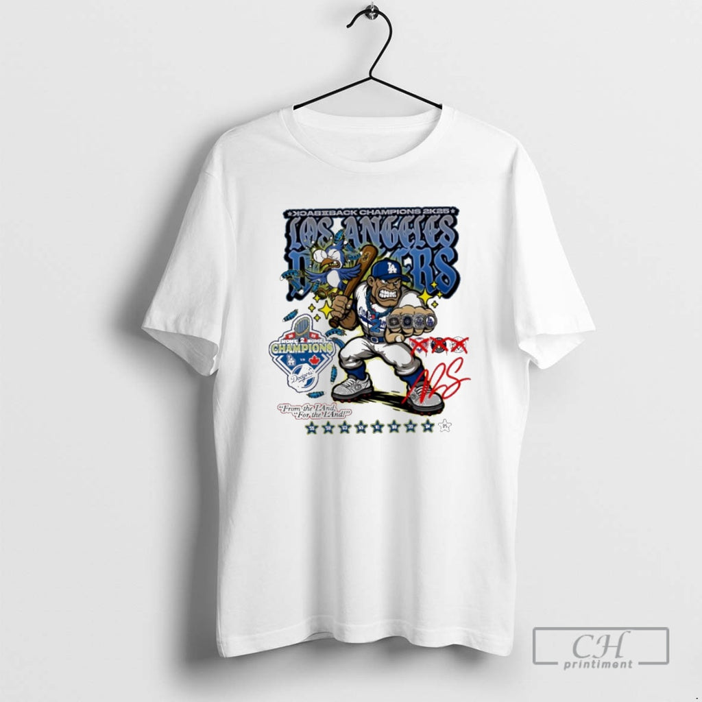 Premium Los Angeles Dodgers Back 2k25 Champions None 2 Some Cartoon Shirt Sweater