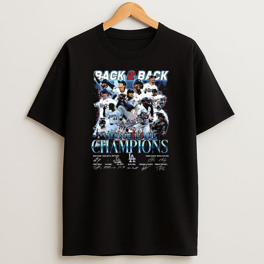 Premium Los Angeles Dodgers National League Champions Back To Back 2025 Sweatshirt Tee