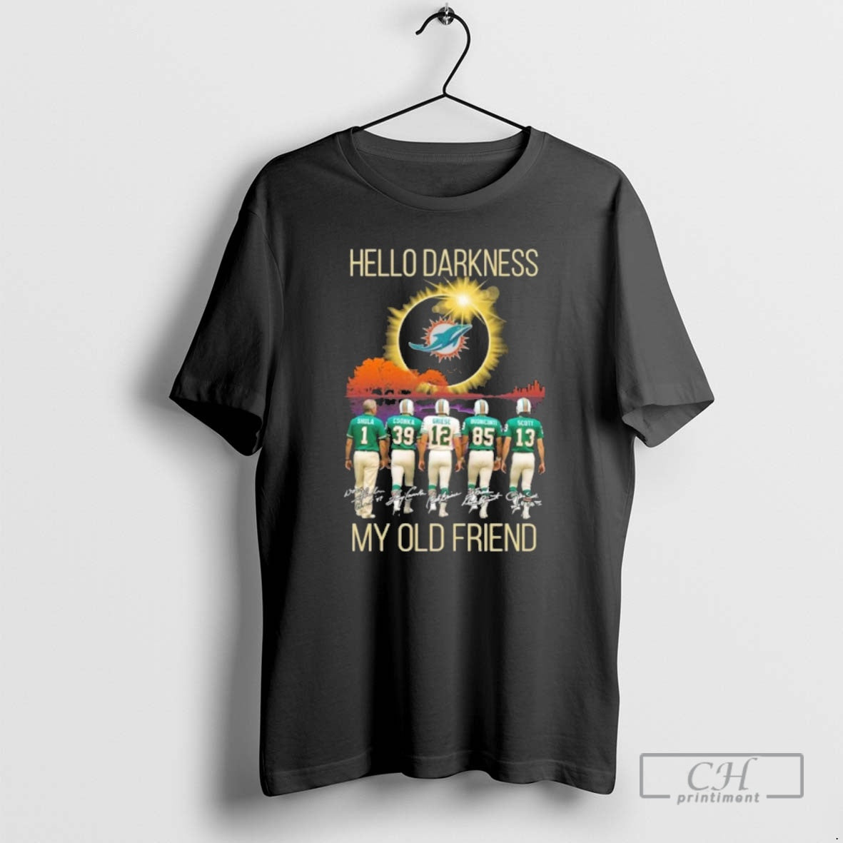 Premium Miami Dolphins Hello Darkness My Old Friend Shirt Sweater