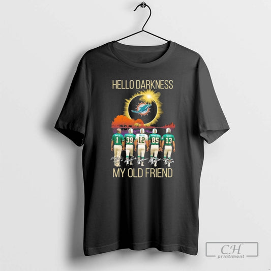 Premium Miami Dolphins Hello Darkness My Old Friend Shirt Sweater