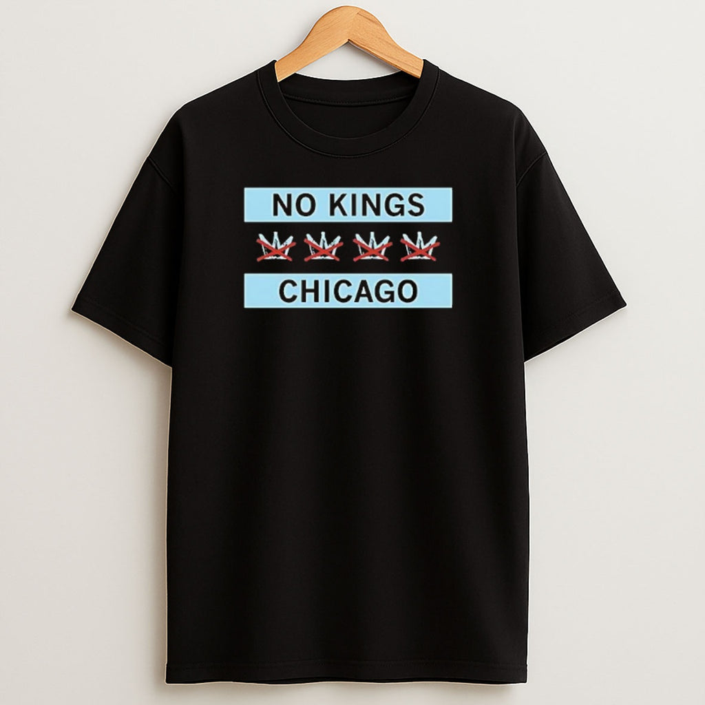Premium No Kings Chicago Flag Sweatshirt Tee