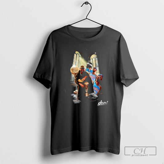 Premium Oklahoma City Thunder Shai Gilgeous Alexander Oil Painting Retro Number Graphic Shirt Sweater