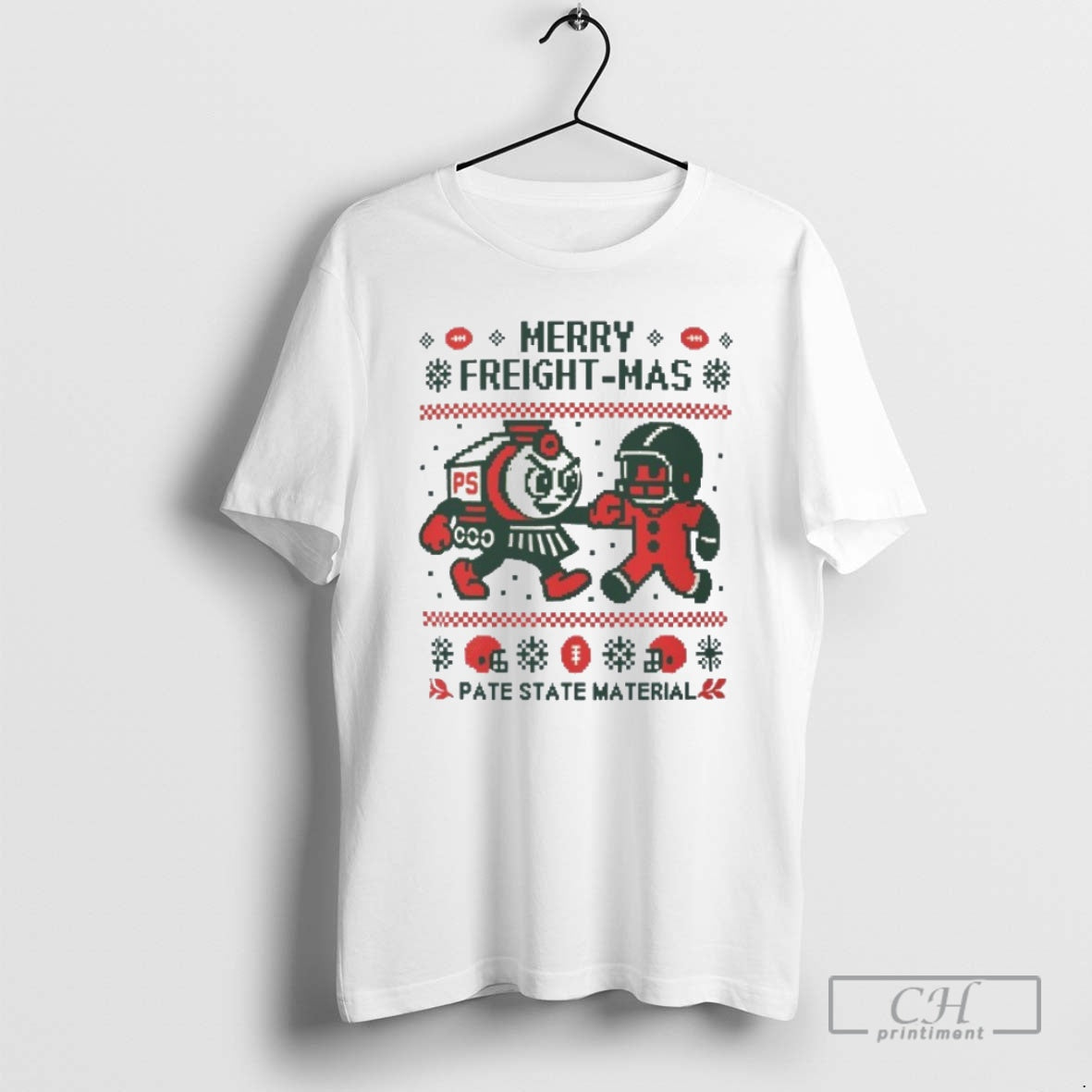 Premium Pate State Material Merry Freight Mas Ugly Christmas Train Shirt Sweater