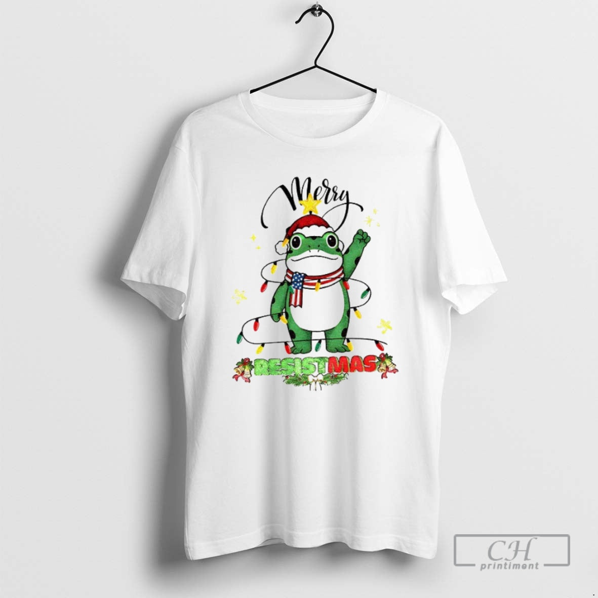 Premium Portland Frog Santa Hat Merry Resistmas Merry Christmas 2025 Shirt Sweater