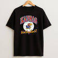 Premium Rally Kansas Jayhawks Womens Volleyball Logo Sweatshirt Tee
