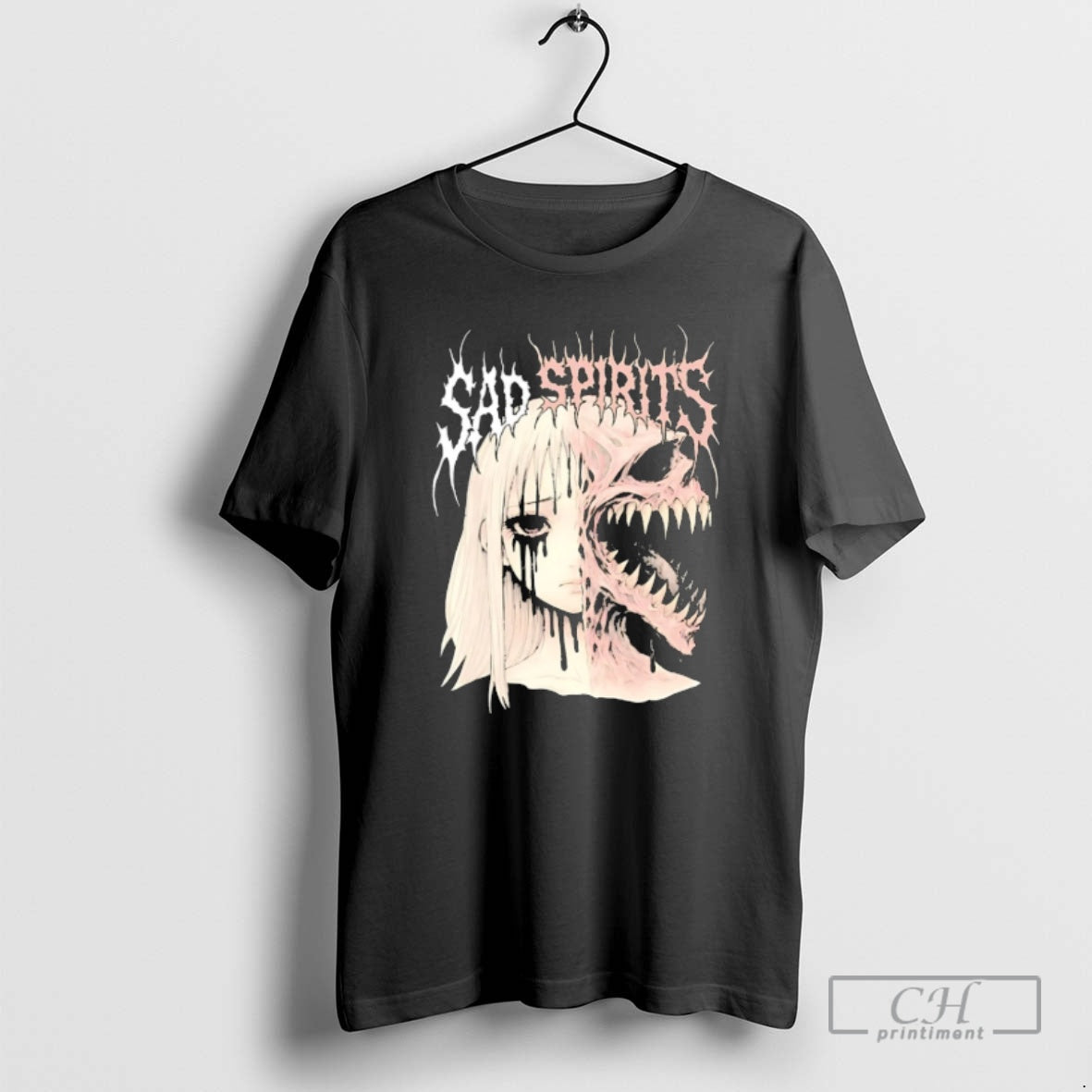 Premium Sad Girl Horror Anime Girl Shirt Sweater