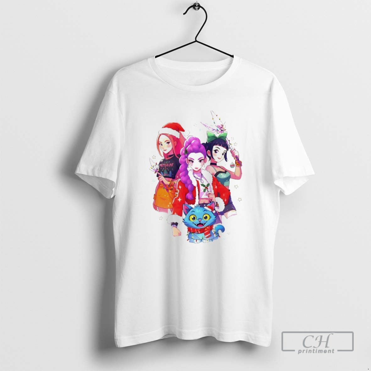 Premium Saja Girls Christmas Anime Lover Kpop Huntrix Christmas Shirt Sweater