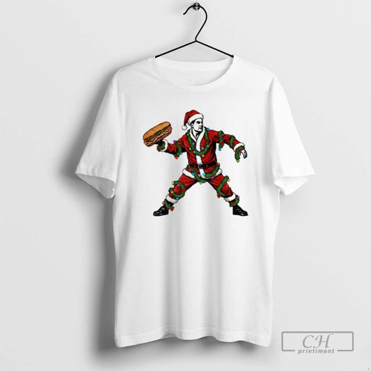 Premium Sandwich Guy Santa Christmas Light Holiday Shirt Sweater
