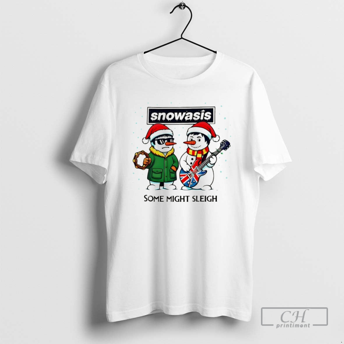 Premium Some Might Sleigh Snowman Rock Band Parody Snowasis Shirt Sweater