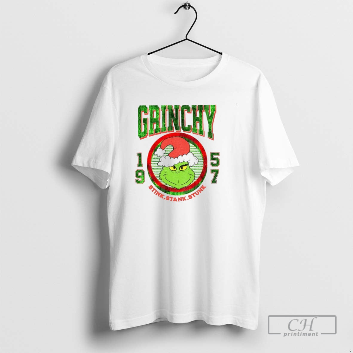 Premium Stink Stank Stunk Santa Grinch Santa Claus 1957 Merry Christmas Shirt Sweater