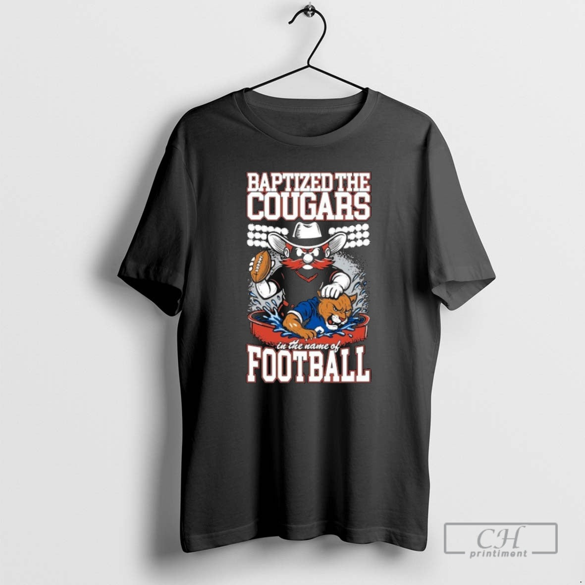 Premium Texas Tech Red Raiders Baptized The Byu Cougars In The Name Of Football Mascot