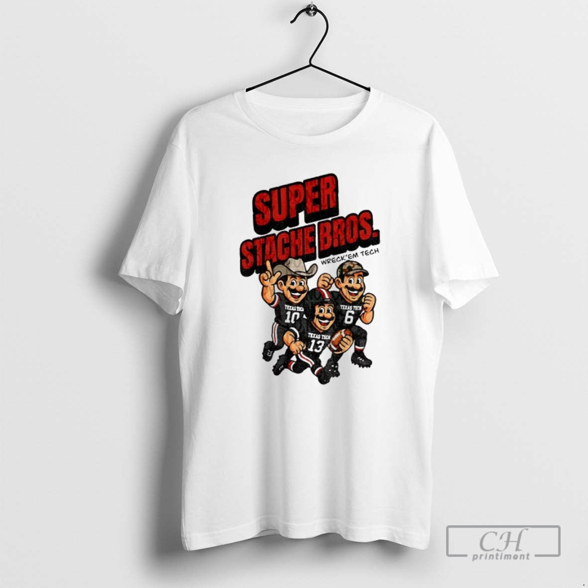 Premium Texas Tech Red Raiders Football Super Stache Bros Cartoon Game Day Shirt Sweater