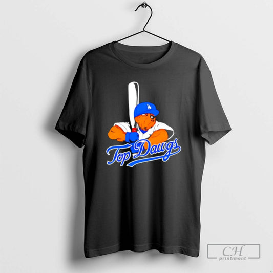 Premium Top Dawgs X Los Angeles Dodgers Bulldog Mascot Shirt Sweater