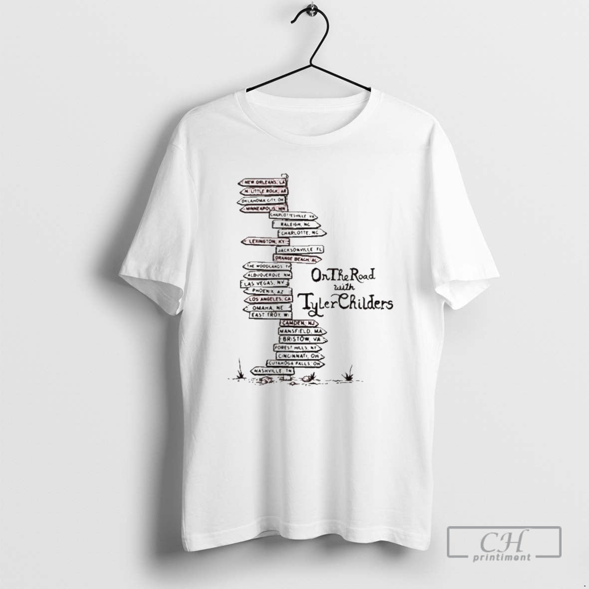 Premium Tyler Childers Merch The Road Tour 2025 Signpost Shirt Sweater