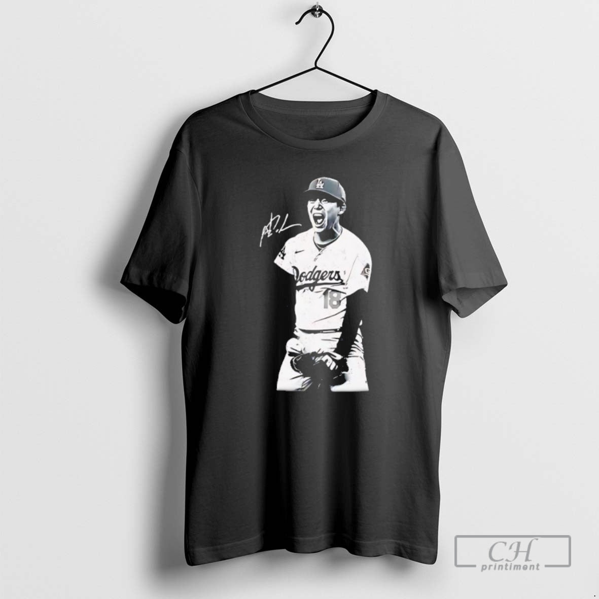 Premium Yoshinobu Yamamoto Dodgers Retro Black Shirt Sweater