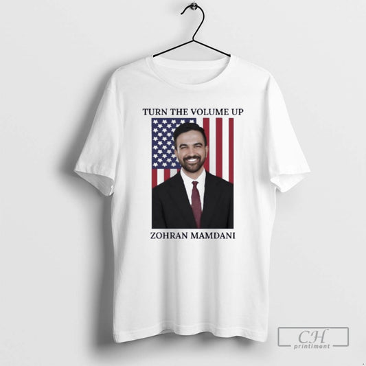 Premium Zohran Mamdani Turn The Volume Up Photo Shirt Sweater