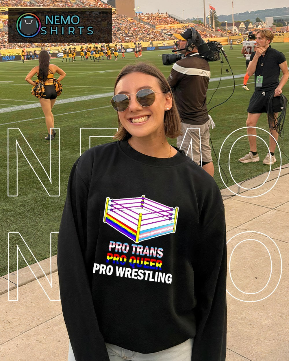 Pro Trans Pro Queer Pro Wrestling LGBT pride shirt