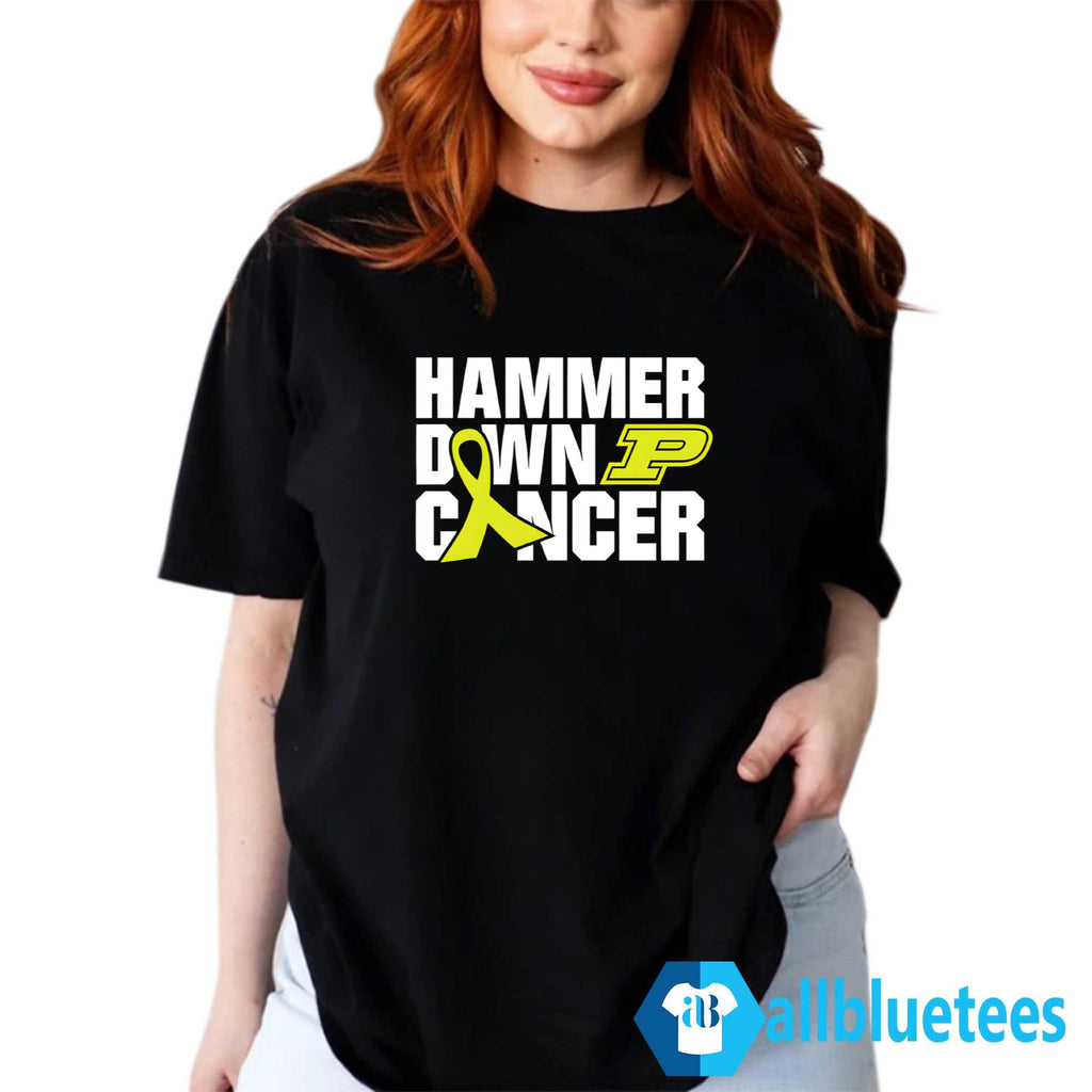 Purdue Hammer Down Cancer Shirt