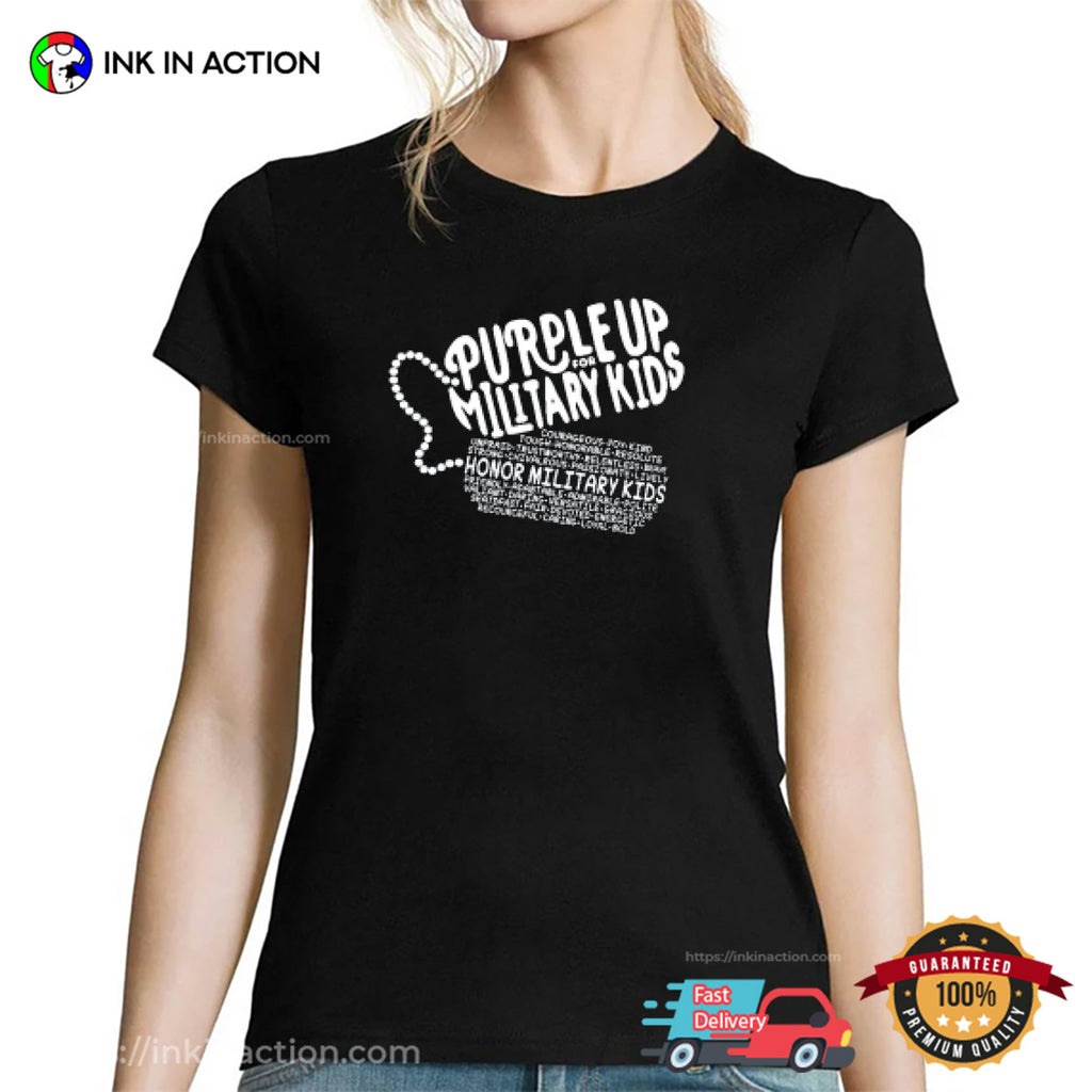 Purple Up For Military Kids Month Of The Military T-Shirt