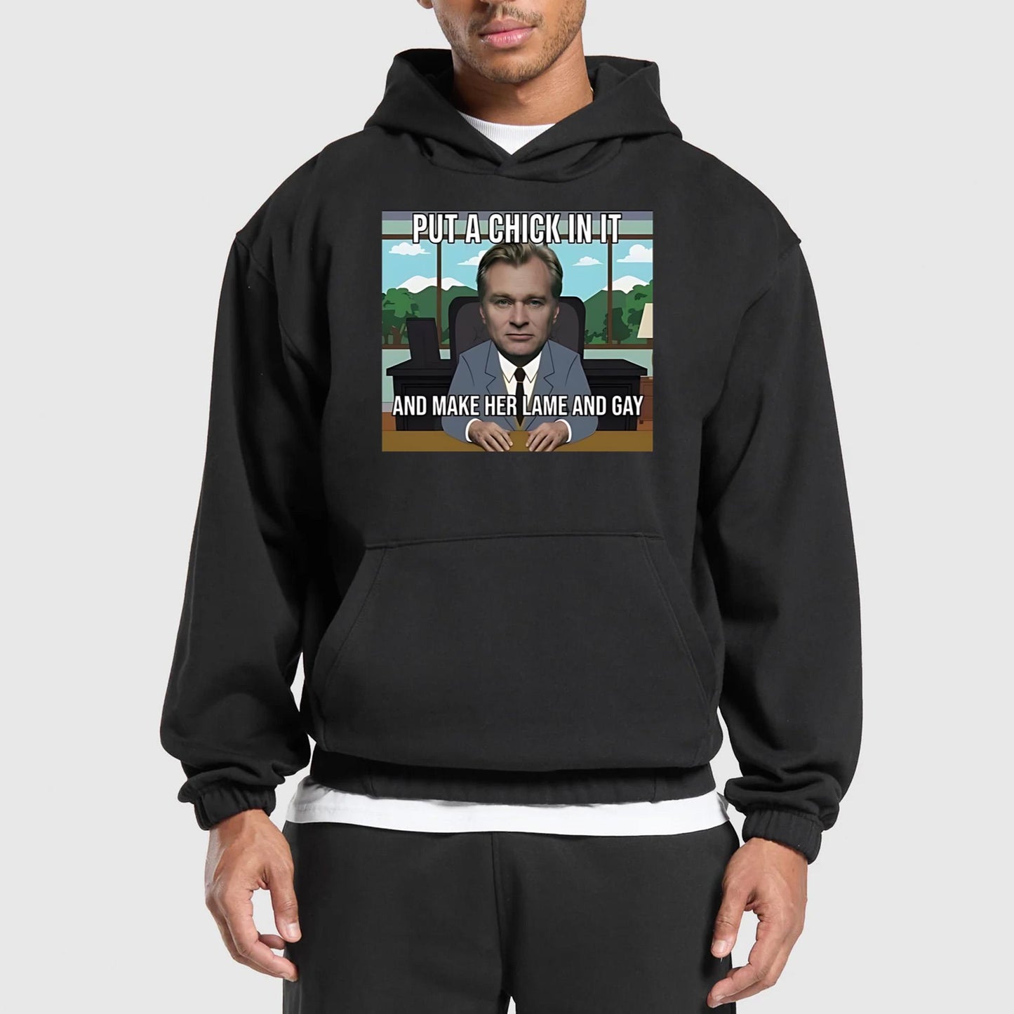 Put A Chick In It And Make Her Lame And Gay Christopher Nolan Meme Shirt