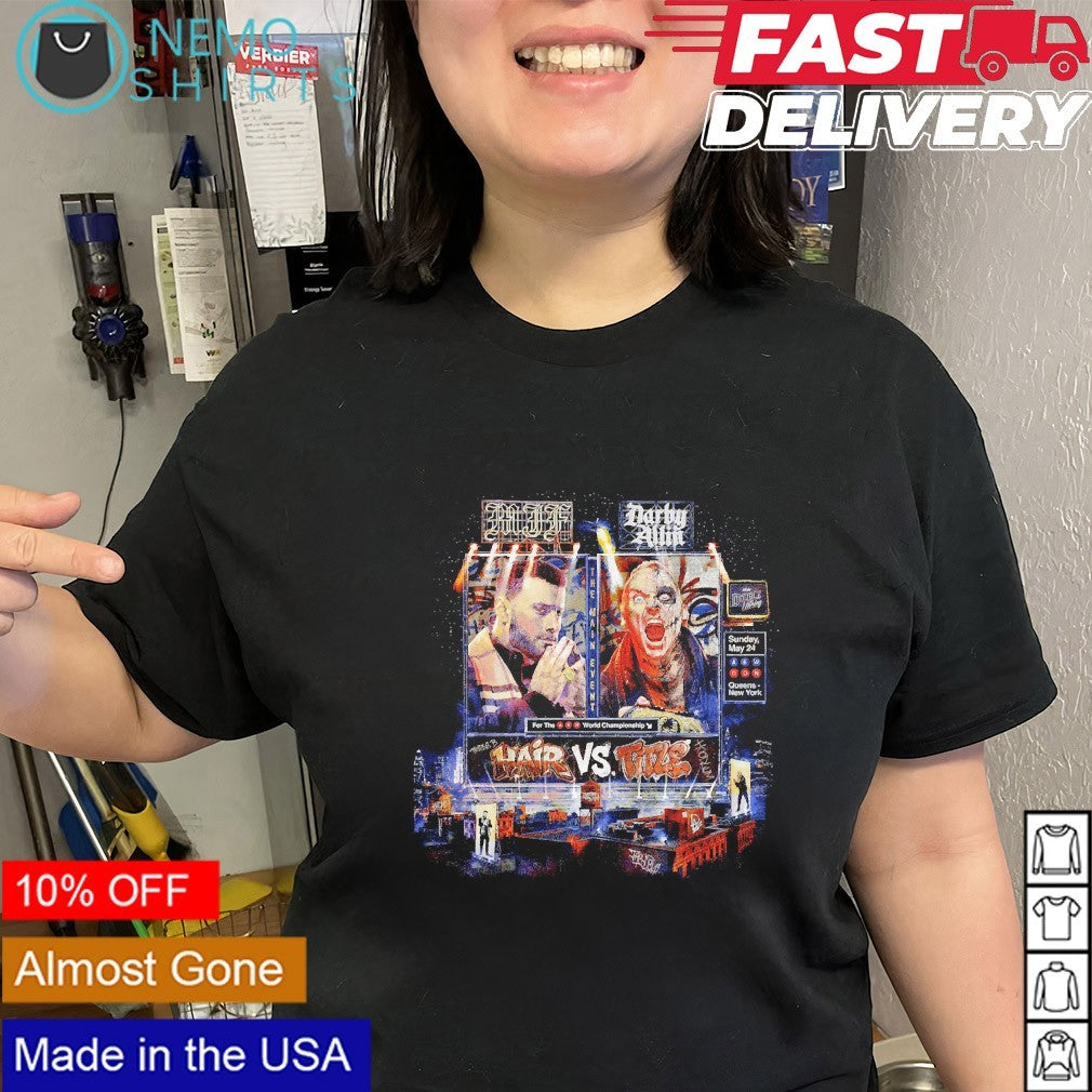 MJF vs Darby Allin AEW Double or Nothing 2026 matchup shirt
