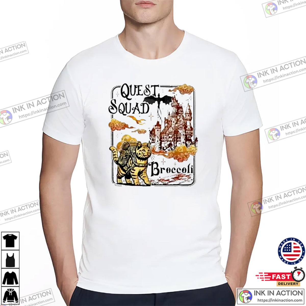 Quest Fantasy Squad Broccoli Cat 2025 T-shirt