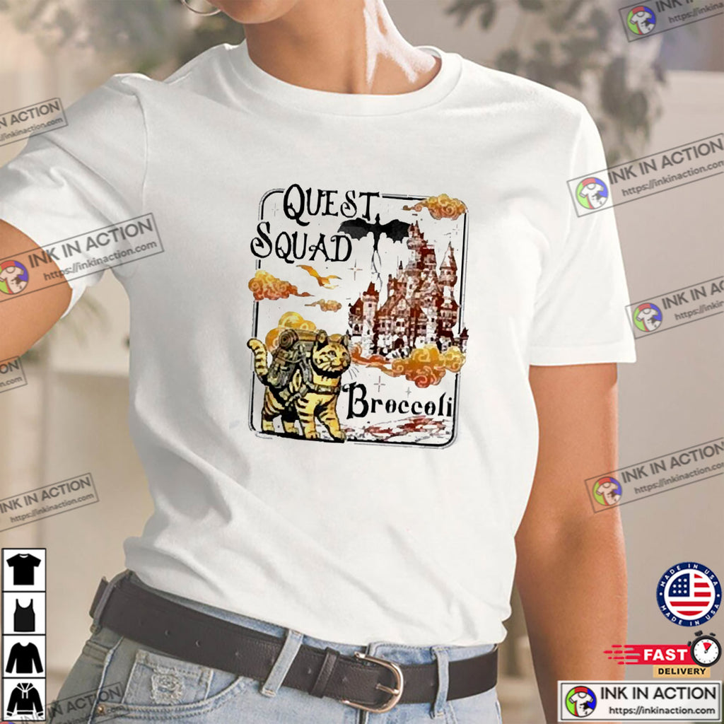 Quest Fantasy Squad Broccoli Cat 2025 T-shirt