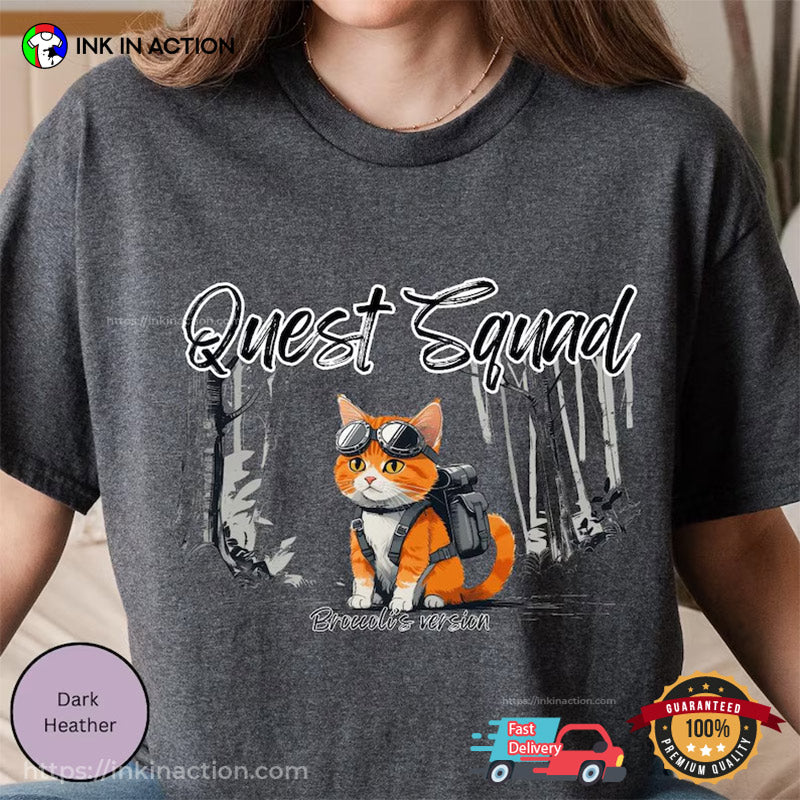 Quest Squad Broccoli The Cat Comfort Colors T-shirt