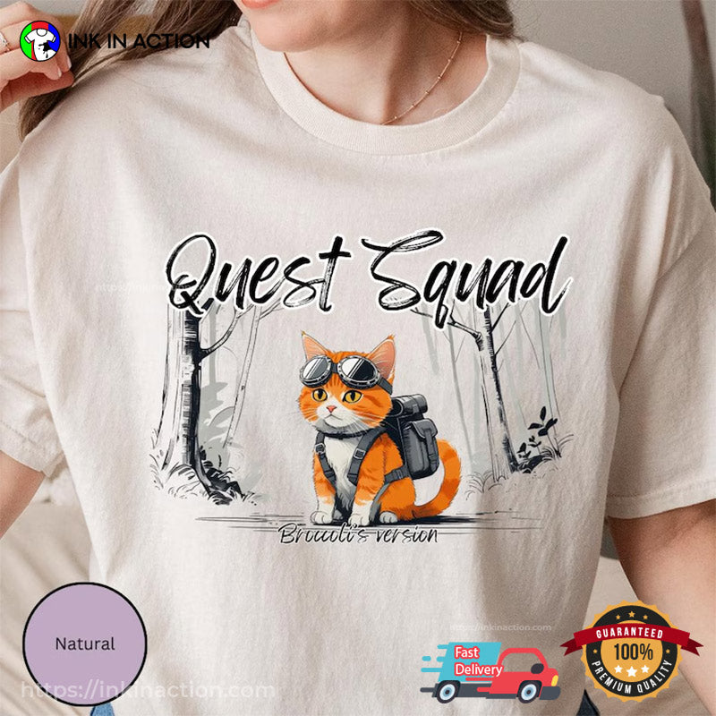 Quest Squad Broccoli The Cat Comfort Colors T-shirt