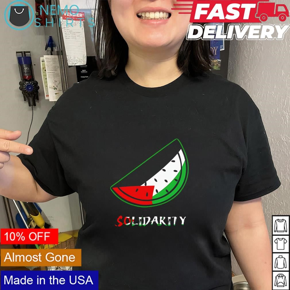 Solidarity Palestine Watermelon Palestinian flag shirt