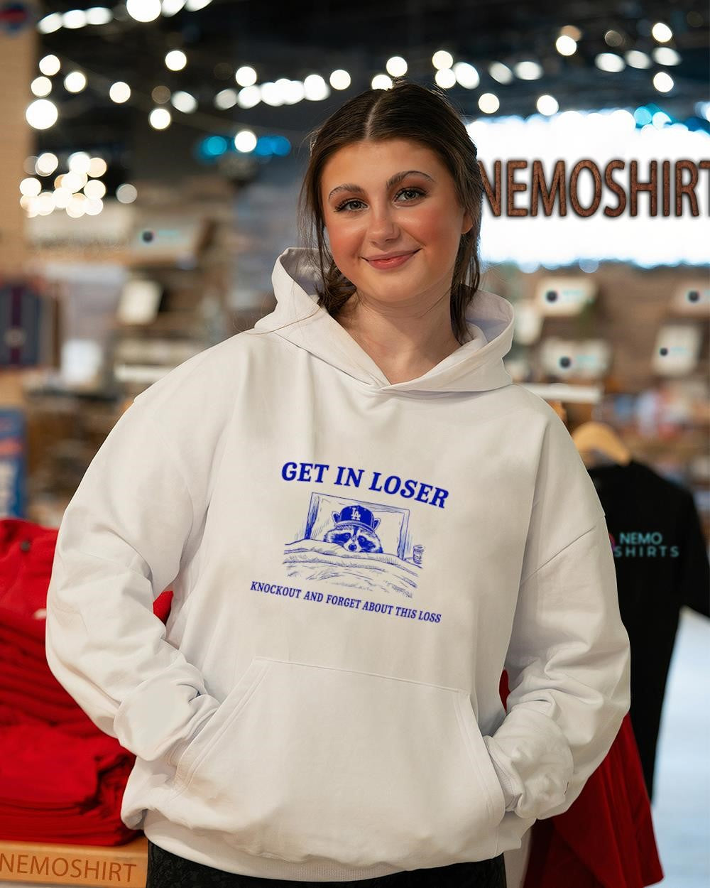 Raccoon Los Angeles Dodgers get in loser knockout and forget about this loss shirt