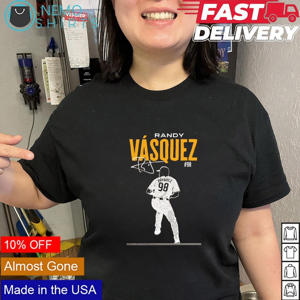 Randy Vasquez San Diego Padres baseball player signature shirt