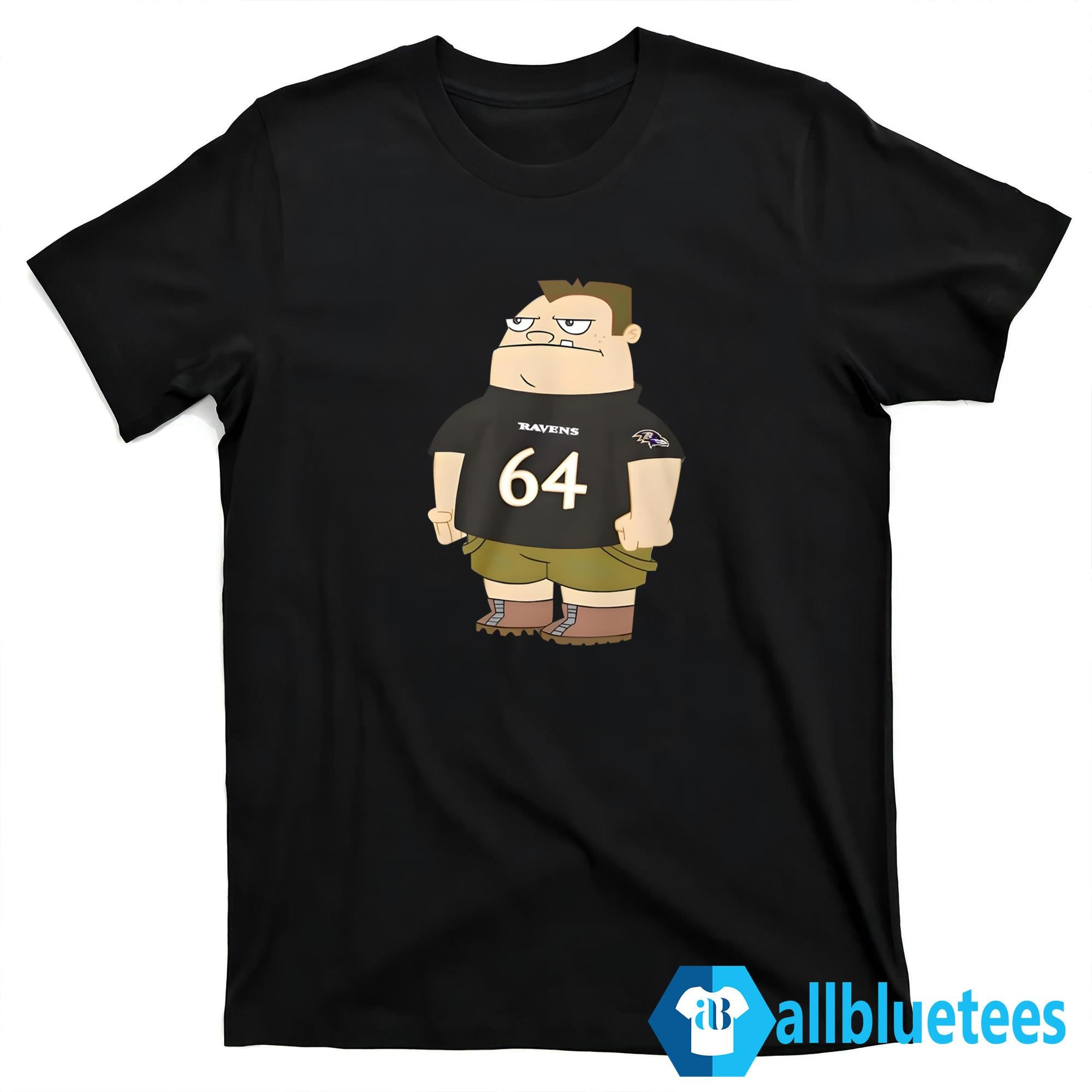 Ravens Tyler Linderbaum 64 Buford Van Stomm Shirt
