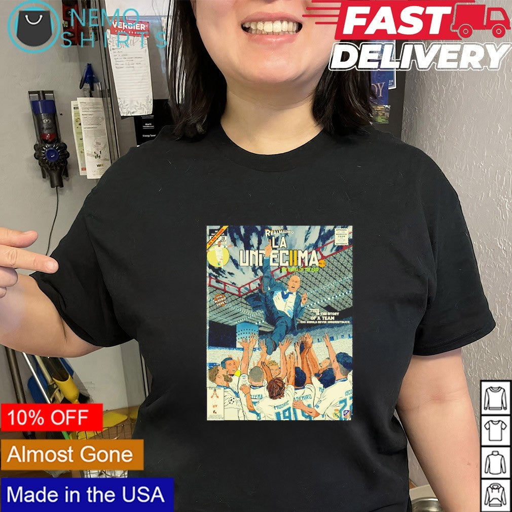 Real Madrid La Décima UEFA Champions League comic shirt
