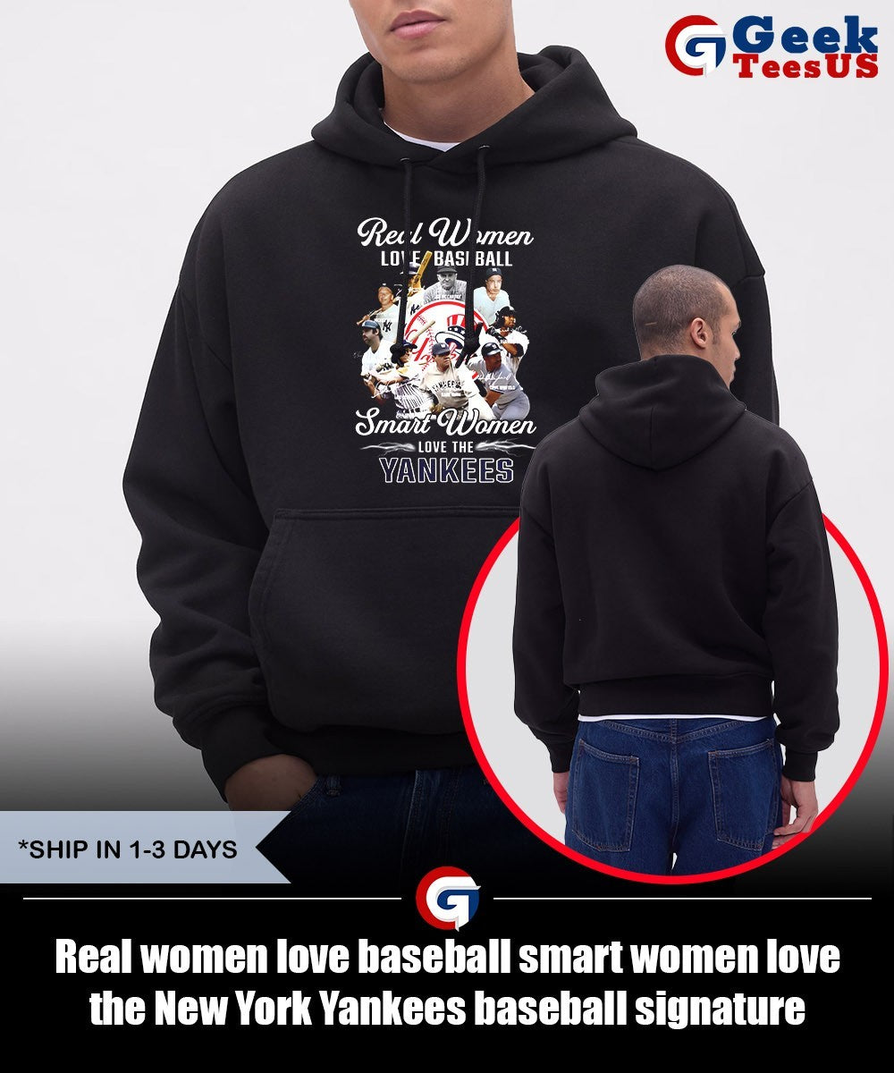 Real women love baseball smart women love the New York Yankees baseball signature shirt