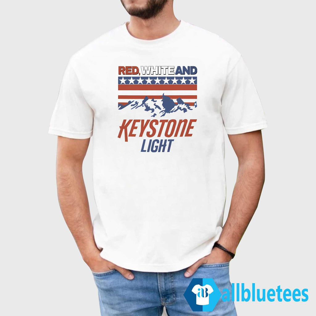 4th Of July Red White And Keystone Light Shirt