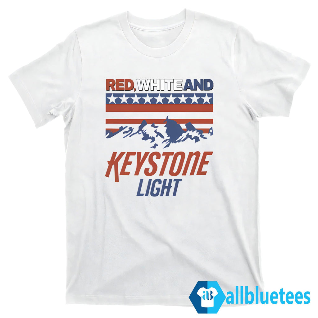 4th Of July Red White And Keystone Light Shirt